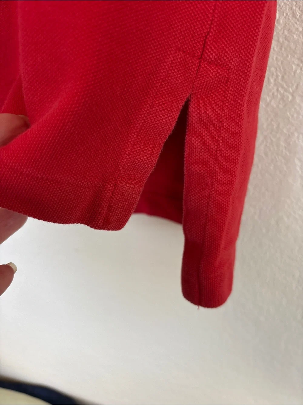 Ralph Lauren Red Short-Sleeve Polo with Embroidered Bear size L